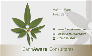 Business Card Design by Lorenzo Vizin for CannAware, LLC | Design: #3538351