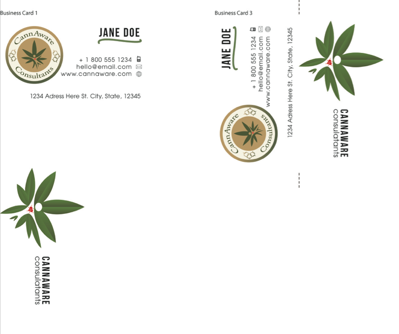 Business Card Design by abbeygeib for CannAware, LLC | Design #3460895