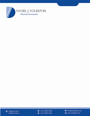 Letterhead Design by AG Creatives for Daniel J. Vogelpoel, Chartered Accountant | Design: #3479962