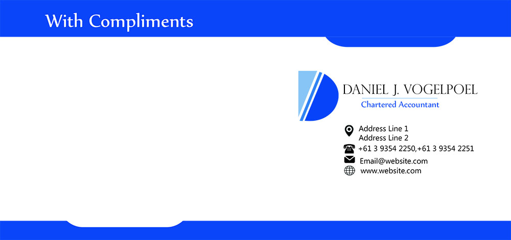 Briefkopf-Design von AG Creatives für Daniel J. Vogelpoel, Chartered Accountant | Design #3479969