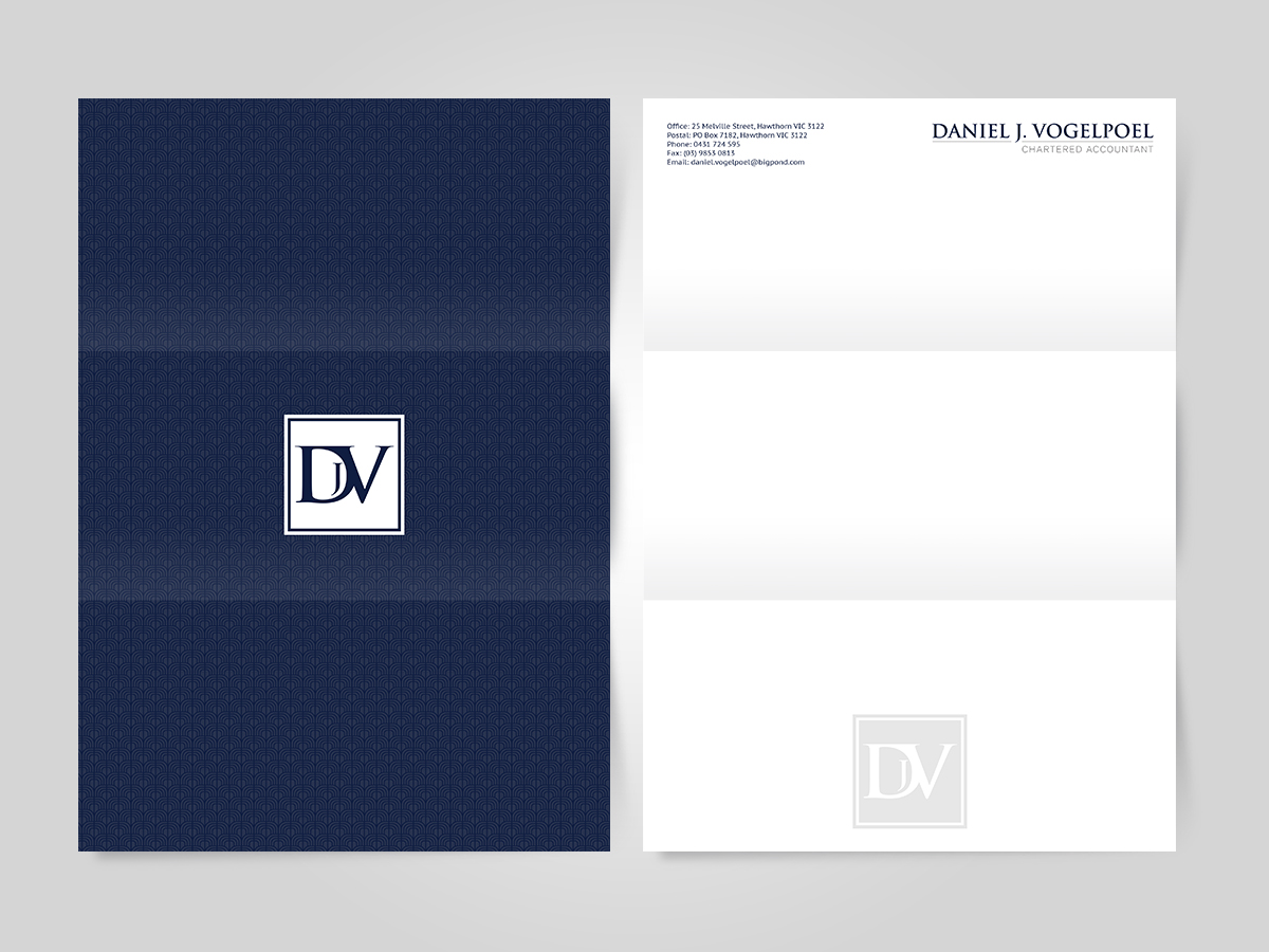 Letterhead Design by Cyanide Designz for Daniel J. Vogelpoel, Chartered Accountant | Design #3554076