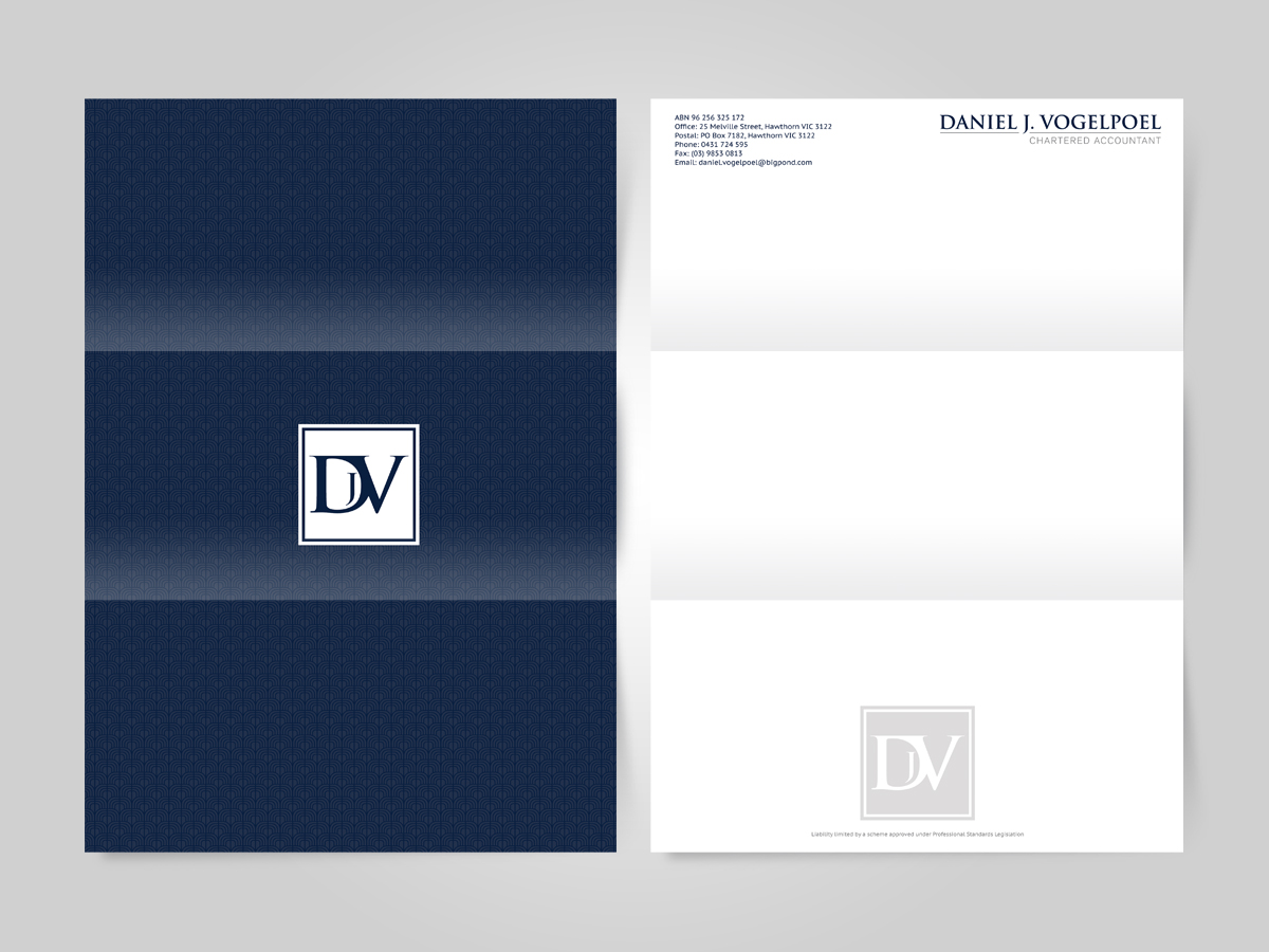 Letterhead Design by Cyanide Designz for Daniel J. Vogelpoel, Chartered Accountant | Design #3571420