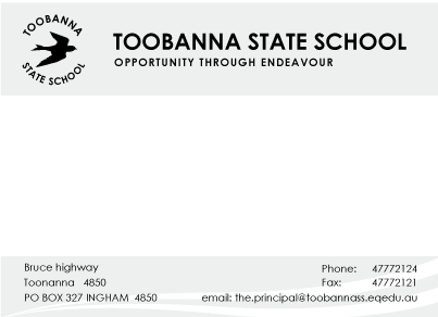 Letterhead Design by dhamkith for Toobanna State School | Design #3493190