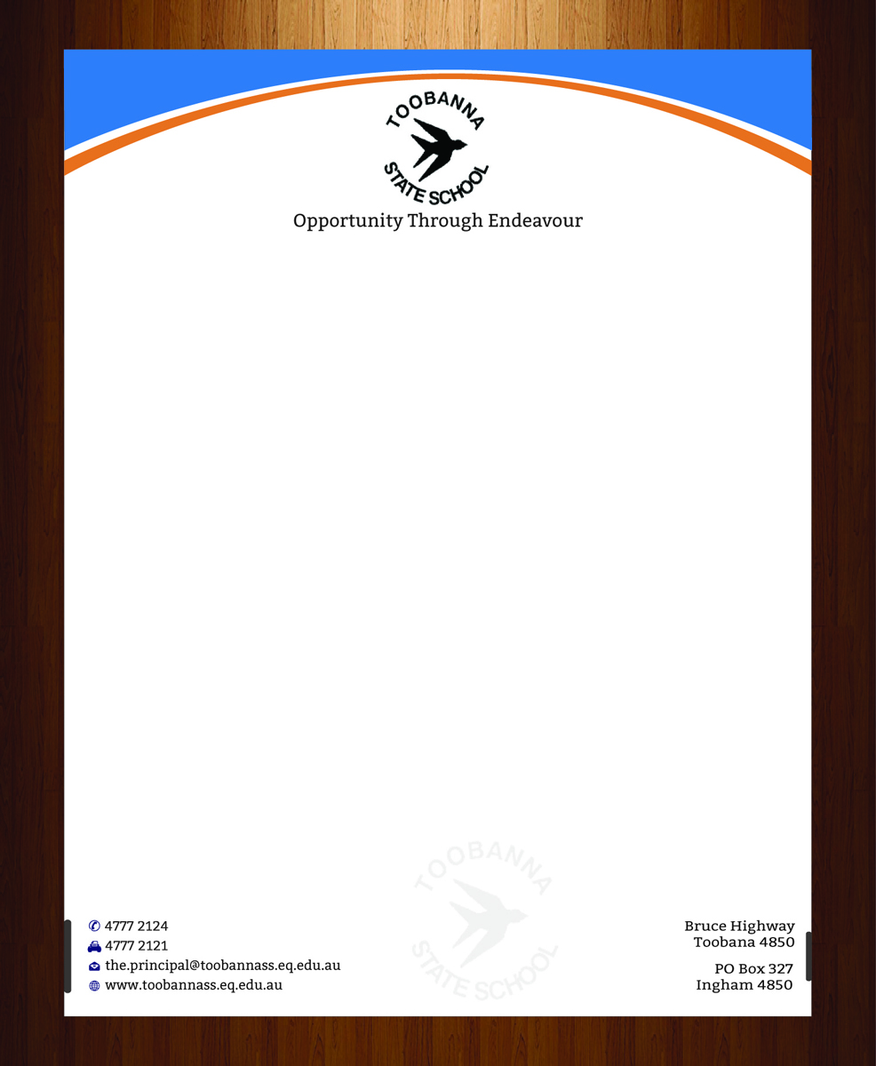 Letterhead Design by harmi_199 for Toobanna State School | Design #3485483