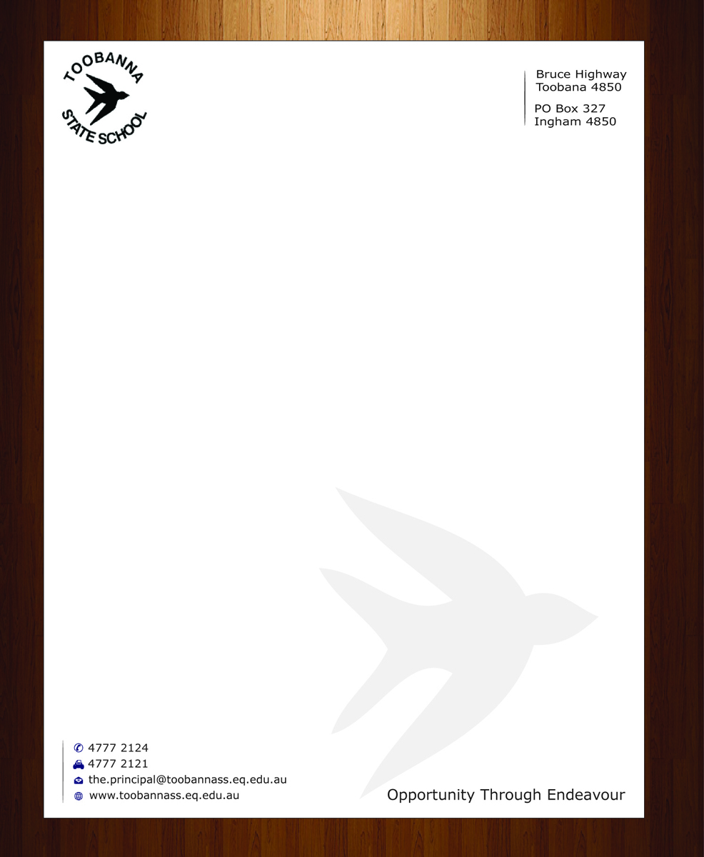 Letterhead Design by harmi_199 for Toobanna State School | Design #3485502