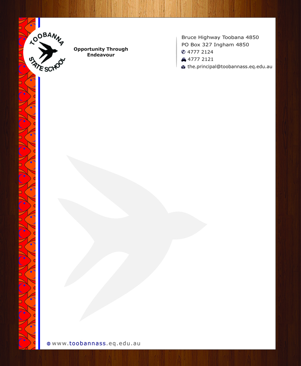 Letterhead Design by harmi_199 for Toobanna State School | Design #3485510