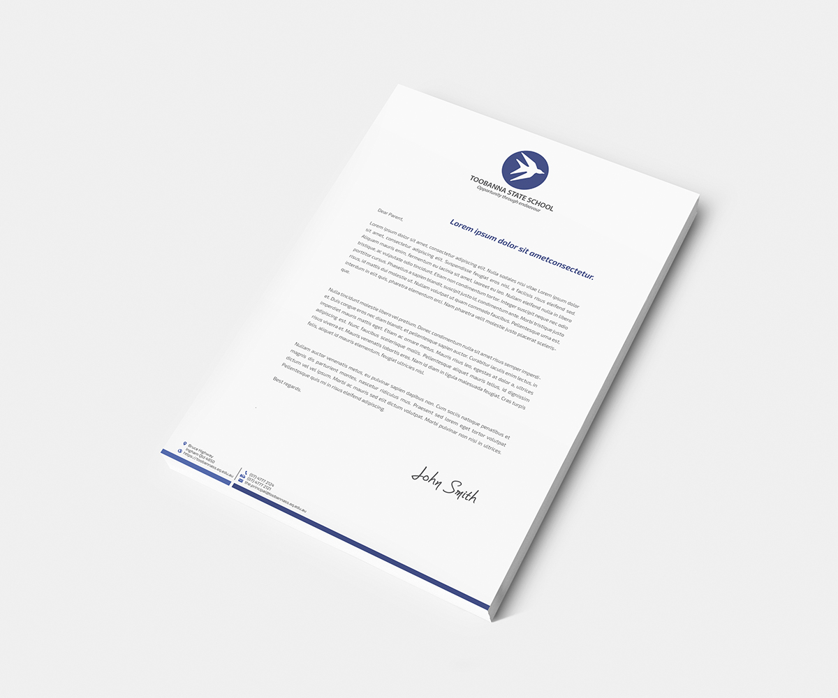 Letterhead Design by Owtee-TheDreamer. for Toobanna State School | Design #3513672