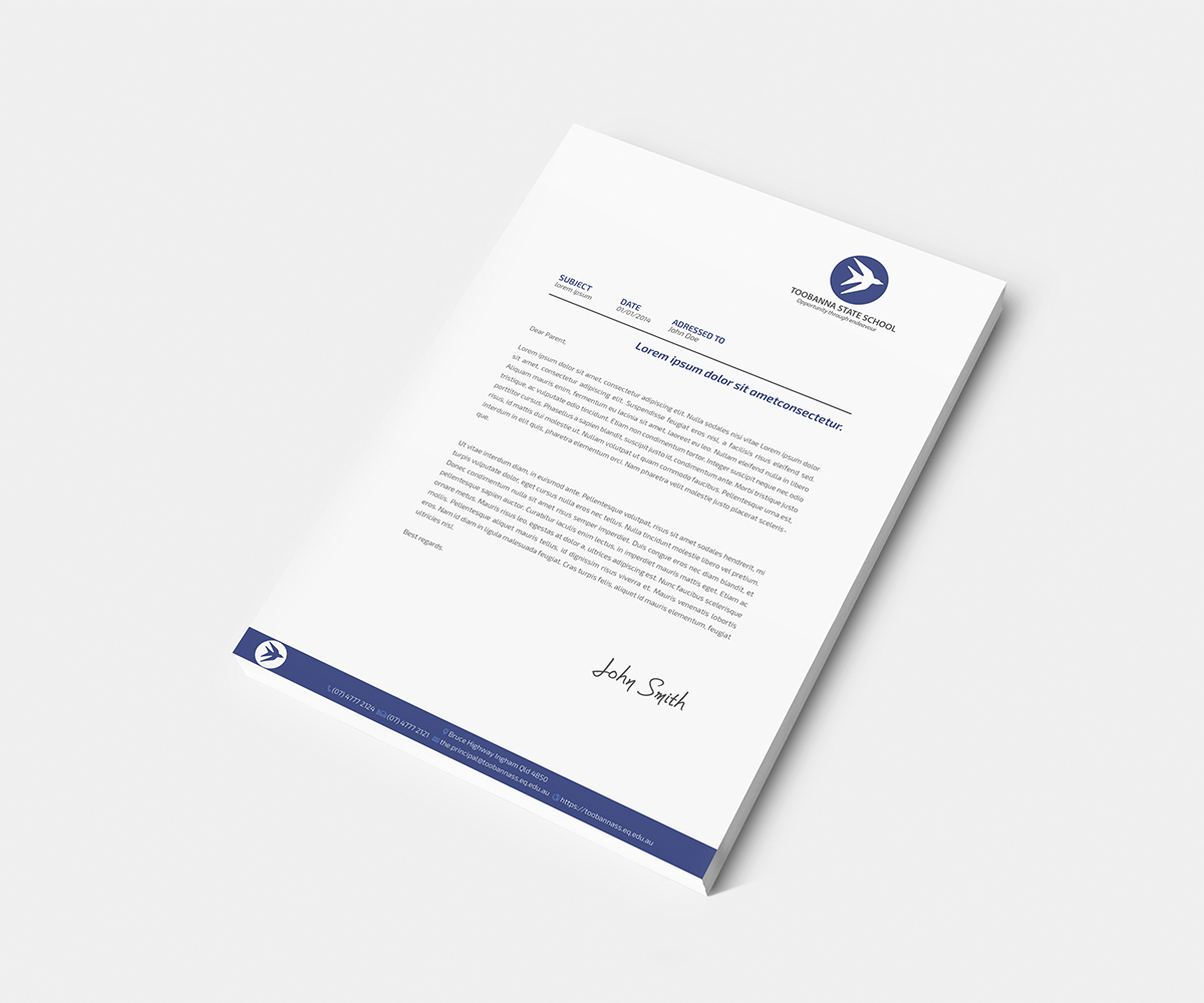 Letterhead Design by Owtee-TheDreamer. for Toobanna State School | Design #3513682