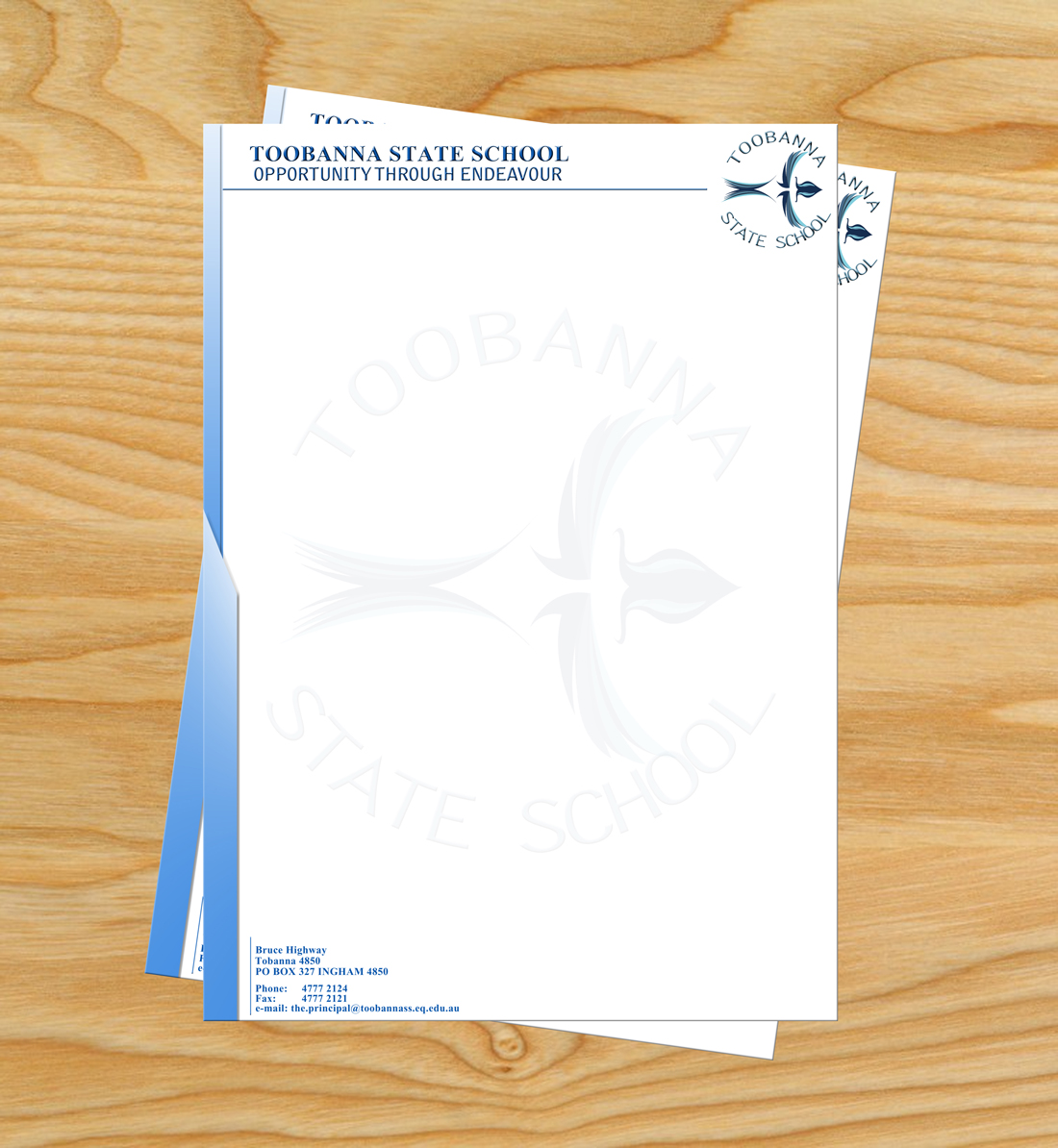 Diseño de Membrete por typocreative para Toobanna State School | Diseño #3532595