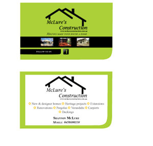 Business Card Design by eayeri for Mclure's construction | Design: #3475095