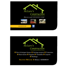 Business Card Design by eayeri for Mclure's construction | Design: #3477154