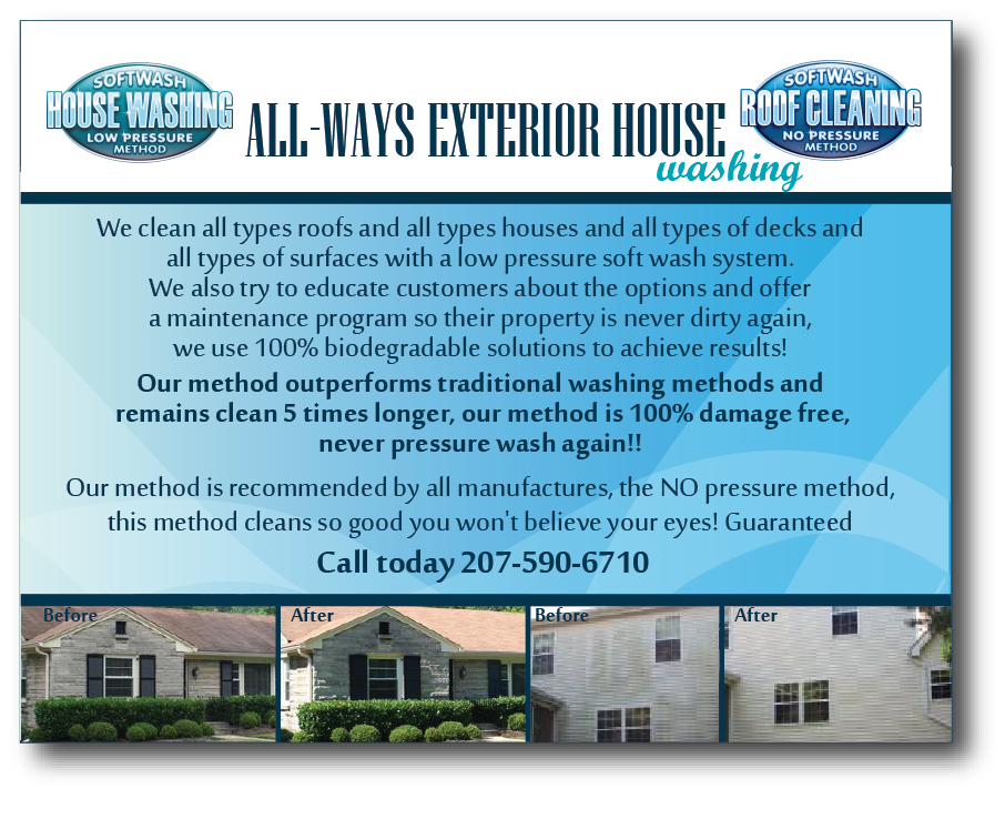 Postkarten-Design von green82 für All ways exterior house washing | Design #3488592