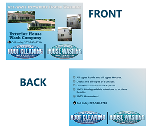 Postcard Design by hassuu-44 for All ways exterior house washing | Design #3498562