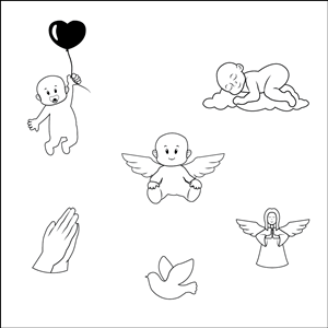 Baby Themed Graphics for screened glassware items | Graphic Design by nathasa
