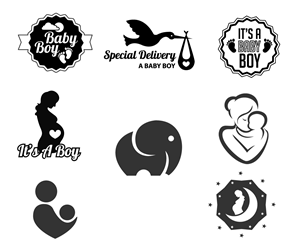 Baby Themed Graphics for screened glassware items | Graphic Design by Ovimatic