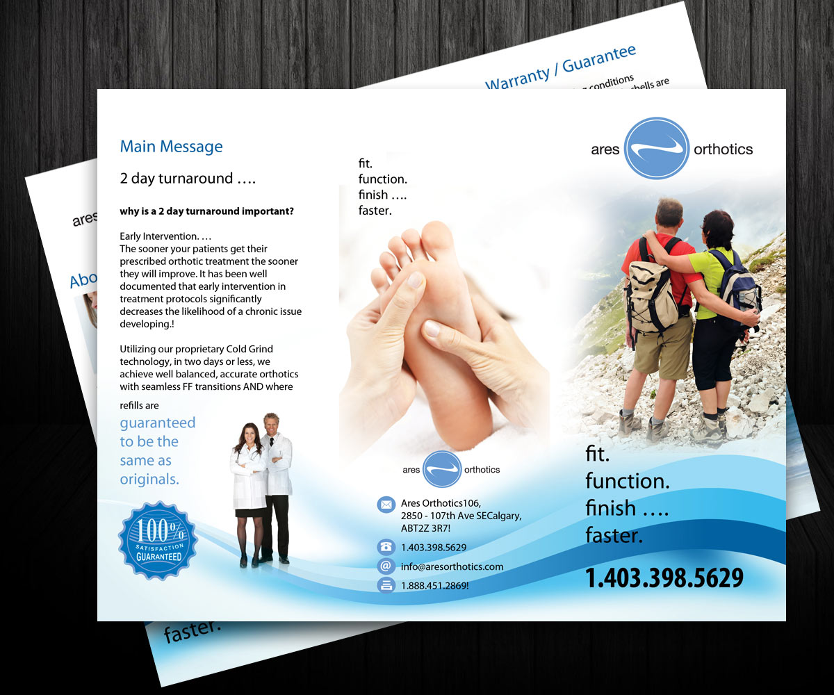 Diseño de Flyer por uk para Ares Orthotics | Diseño #3473143