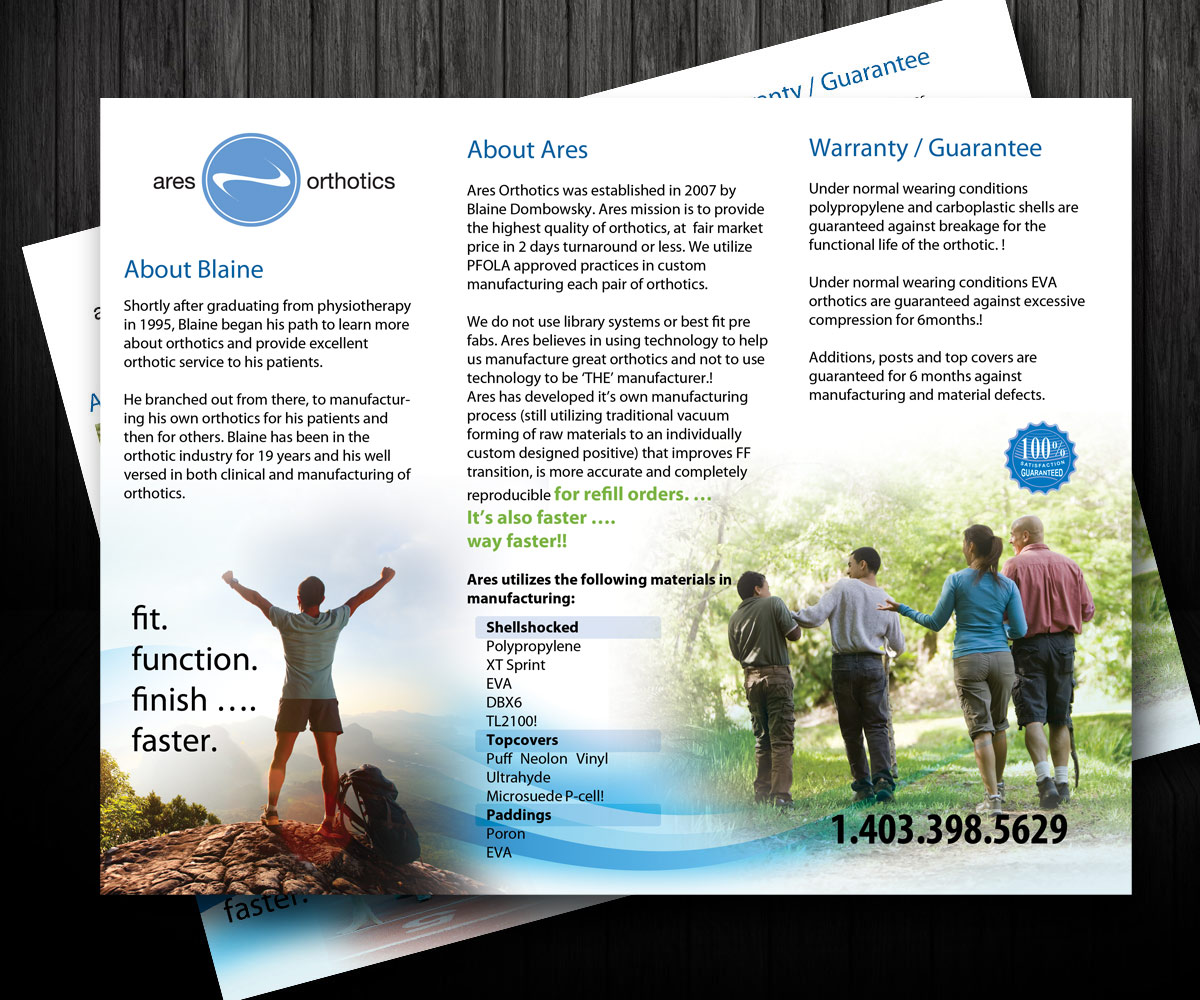 Diseño de Flyer por uk para Ares Orthotics | Diseño #3491099