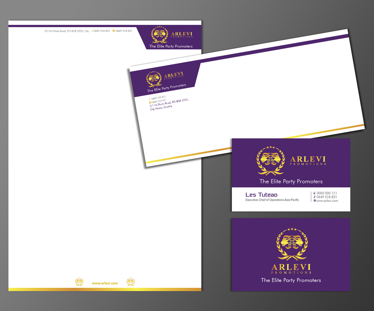Design de Papeterie par kousik pour Arlevi Promotions | Design #3482325