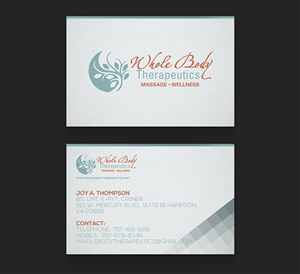 Business Card Design by aezacfabian for Whole Body Therapeutics LLC | Design #3490244