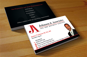 Business Card Design by Hardcore Design for Johnson & Associates Tax Services | Design #3515567