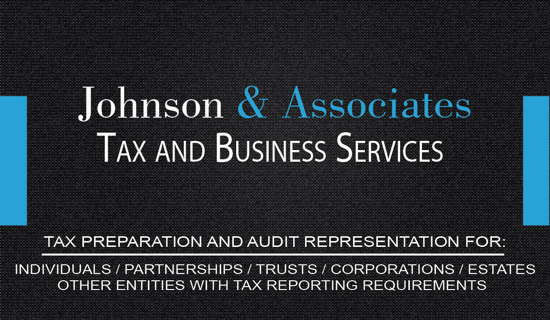 Visitenkarten-Design von Riz' für Johnson & Associates Tax Services | Design #3491144