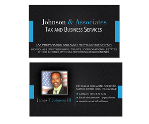 Diseño de Tarjeta de Presentación por Riz' para Johnson & Associates Tax Services | Diseño: #3491159
