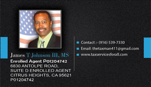 Diseño de Tarjeta de Presentación por Riz' para Johnson & Associates Tax Services | Diseño: #3495545