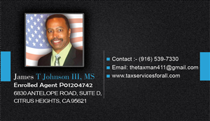 Business Card Design by Riz' for Johnson & Associates Tax Services | Design #3508452