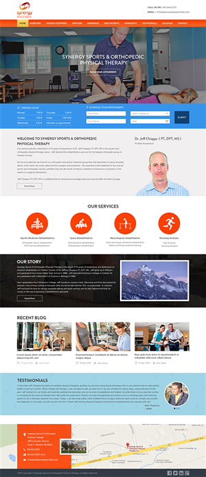 Diseño Web por Mayank Patel para Synergy Sports & Orthopedic Physical Therapy | Diseño: #3529139