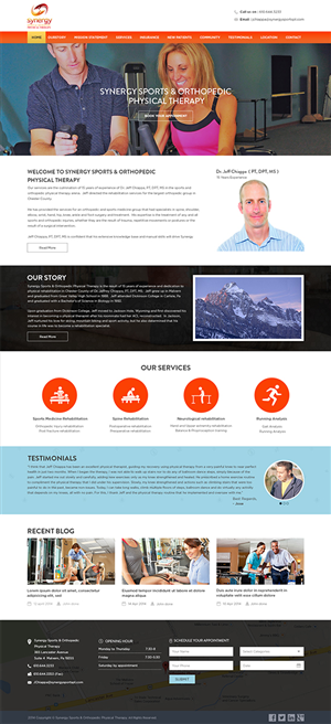Diseño Web por Mayank Patel para Synergy Sports & Orthopedic Physical Therapy | Diseño: #3529145