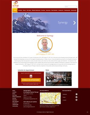Web Design by pb for Synergy Sports & Orthopedic Physical Therapy | Design: #3493270
