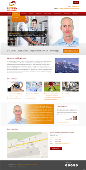 Web Design by pb for Synergy Sports & Orthopedic Physical Therapy | Design: #3493274