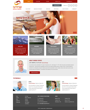 Web Design by pb for Synergy Sports & Orthopedic Physical Therapy | Design: #3493285