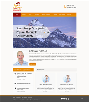 Web Design by pb for Synergy Sports & Orthopedic Physical Therapy | Design: #3493289