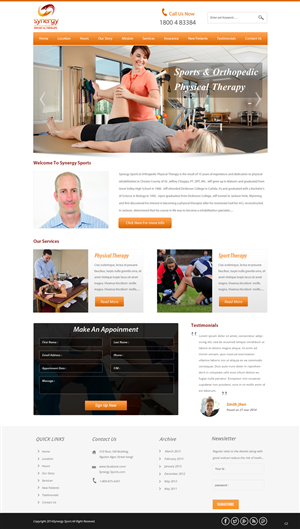 Diseño Web por pb para Synergy Sports & Orthopedic Physical Therapy | Diseño: #3493290