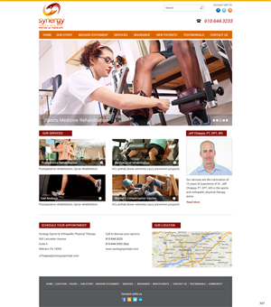 Web Design by pb for Synergy Sports & Orthopedic Physical Therapy | Design: #3493300