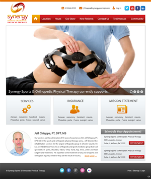 Diseño Web por pb para Synergy Sports & Orthopedic Physical Therapy | Diseño: #3493309