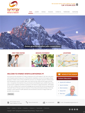 Diseño Web por pb para Synergy Sports & Orthopedic Physical Therapy | Diseño: #3493310