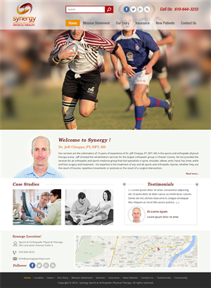 Web Design by Creative Usha for Synergy Sports & Orthopedic Physical Therapy | Design: #3500336