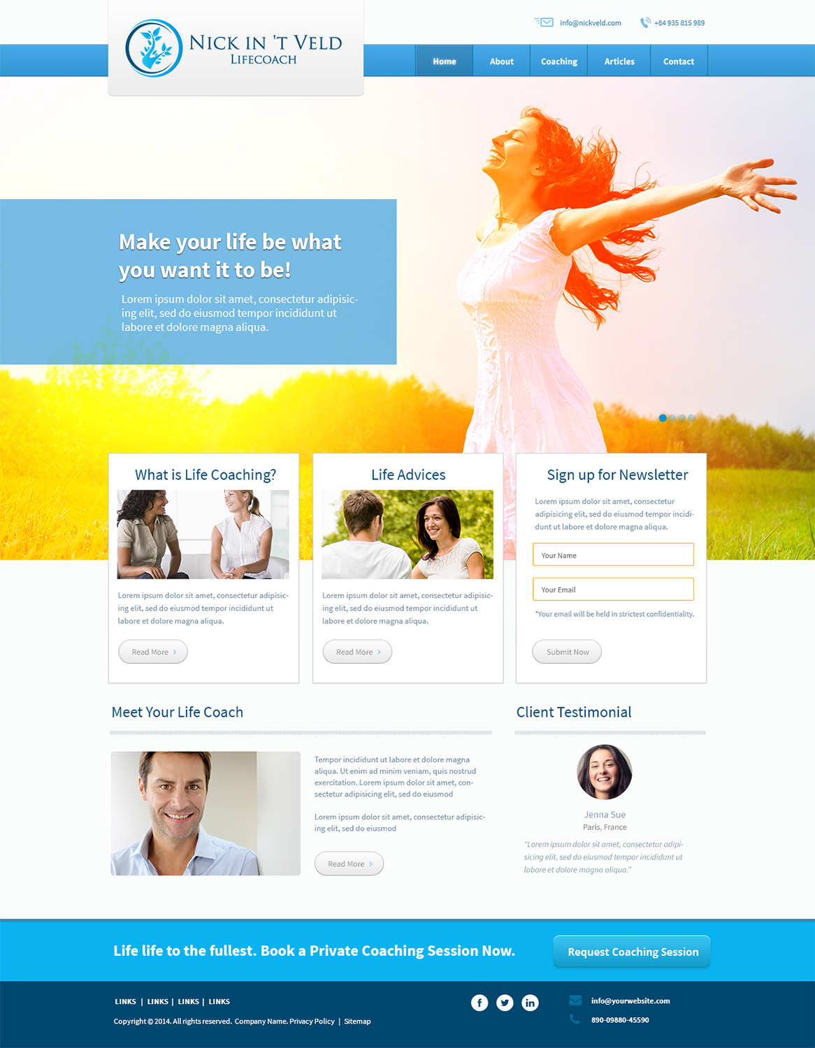 Wordpress Design by Emmanuel for Jouw Potentieel | Design #3529290