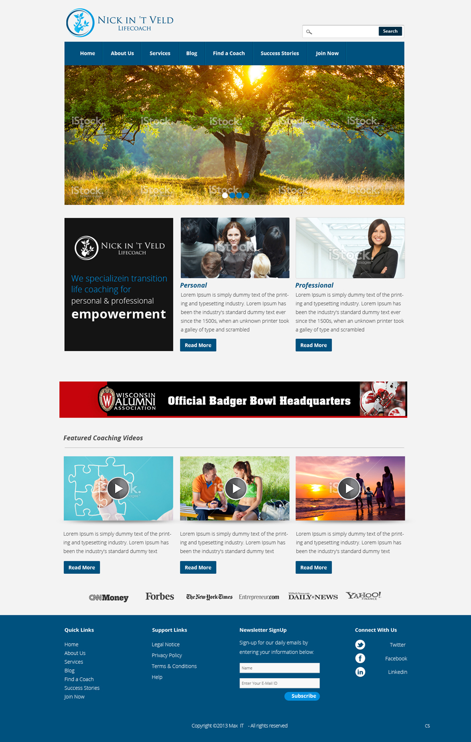 Design Wordpress par pb pour Jouw Potentieel | Design #3493224