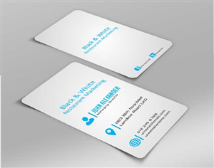 Visitenkarten-Design von AwsomeD für Black & White Restaurant & Cafe Marketing | Design: #3486053