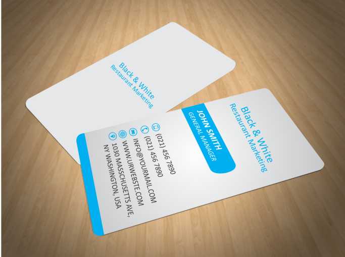Visitenkarten-Design von AwsomeD für Black & White Restaurant & Cafe Marketing | Design #3486054
