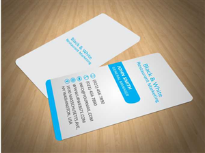 Visitenkarten-Design von AwsomeD für Black & White Restaurant & Cafe Marketing | Design: #3486054