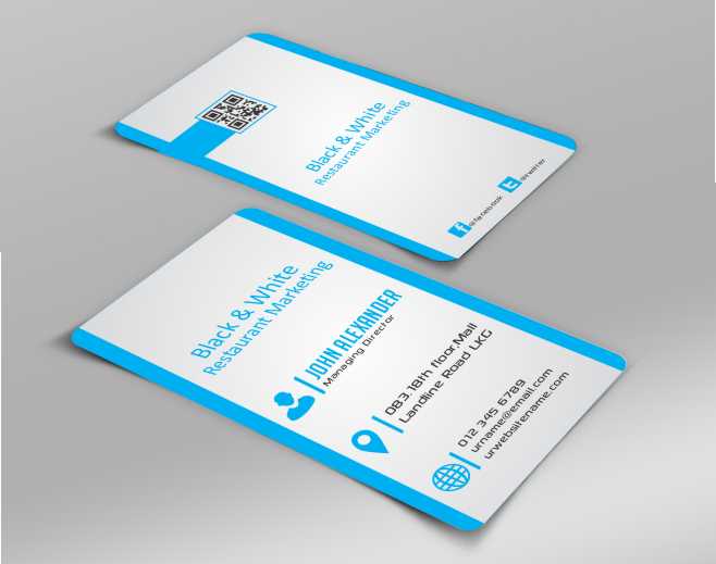 Visitenkarten-Design von AwsomeD für Black & White Restaurant & Cafe Marketing | Design #3486056