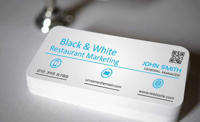 Business Card Design by AwsomeD for Black & White Restaurant & Cafe Marketing | Design #3486059