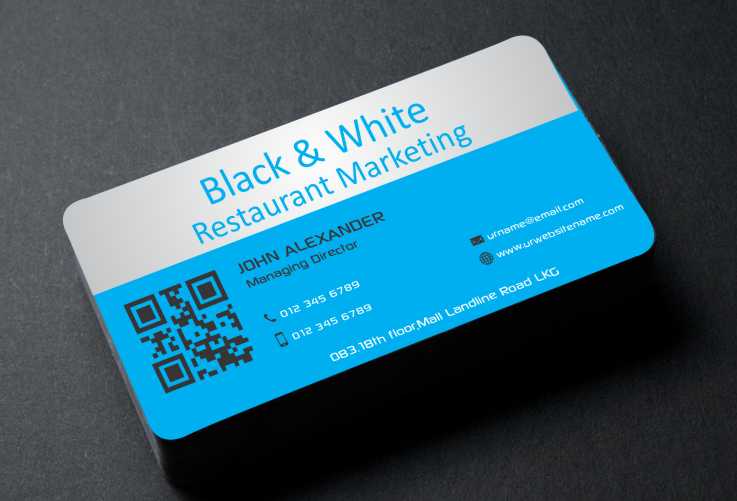 Visitenkarten-Design von AwsomeD für Black & White Restaurant & Cafe Marketing | Design #3486062