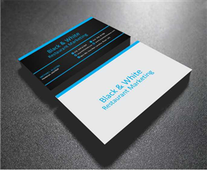 Visitenkarten-Design von AwsomeD für Black & White Restaurant & Cafe Marketing | Design: #3486065