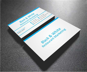 Visitenkarten-Design von AwsomeD für Black & White Restaurant & Cafe Marketing | Design: #3486066