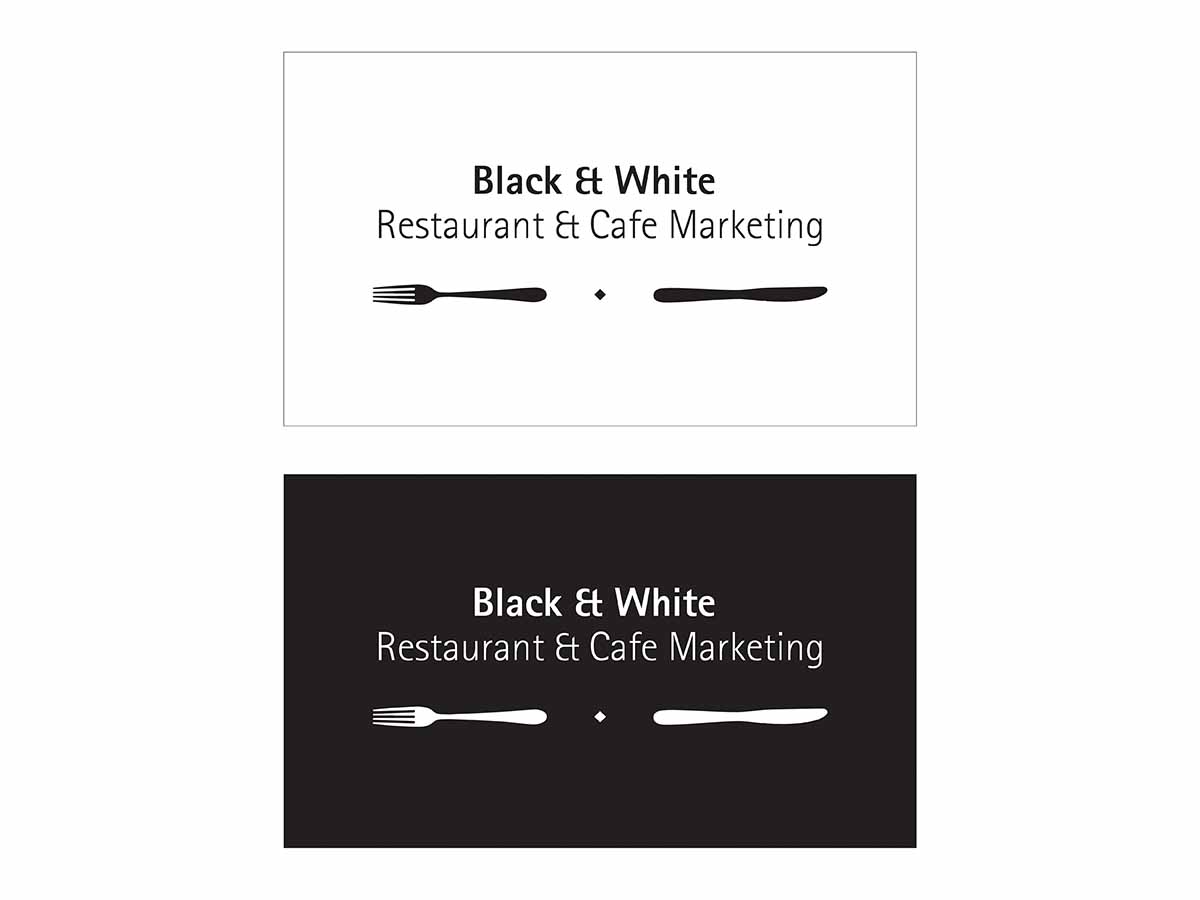 Business Card Design by brandonteoh93 for Black & White Restaurant & Cafe Marketing | Design #3524647